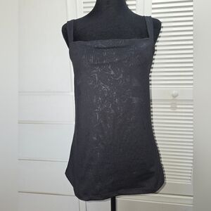 Elegant Black Women's Athleisure Top. Size L